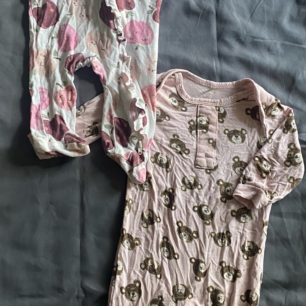 0-3 month jammies lot milk berry super soft